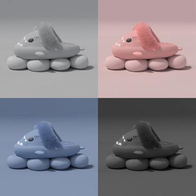 Fluffy Shark Slippers